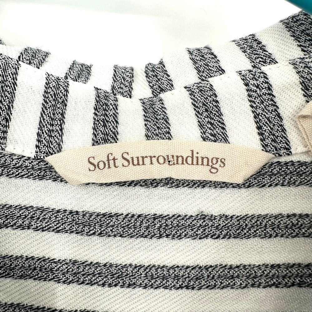 Soft Surroundings Size Small Button Up Shirt Whit… - image 3